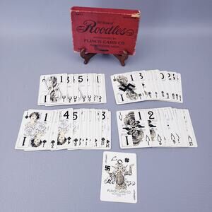 Antique 1912 "ROODLES" Card Game - Complete w/ Joker in Original Box